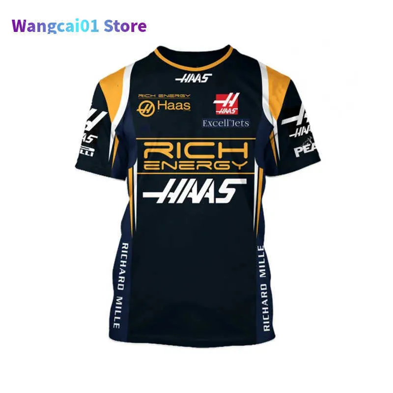 wangcai01メンズTシャツF1フォーミュラ1レーシングスーツプラスメンズ女性のクイックドライTシャツ高品質の衣類カスタマイズ服0306H23