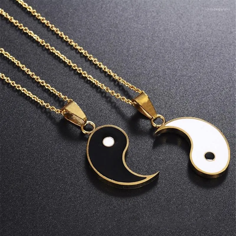 Collane con ciondolo Collana Tai Chi Yin Yang Bagua Decorazione di Halloween Banchetto di nozze Regali di festa Gioielli quotidiani da donna