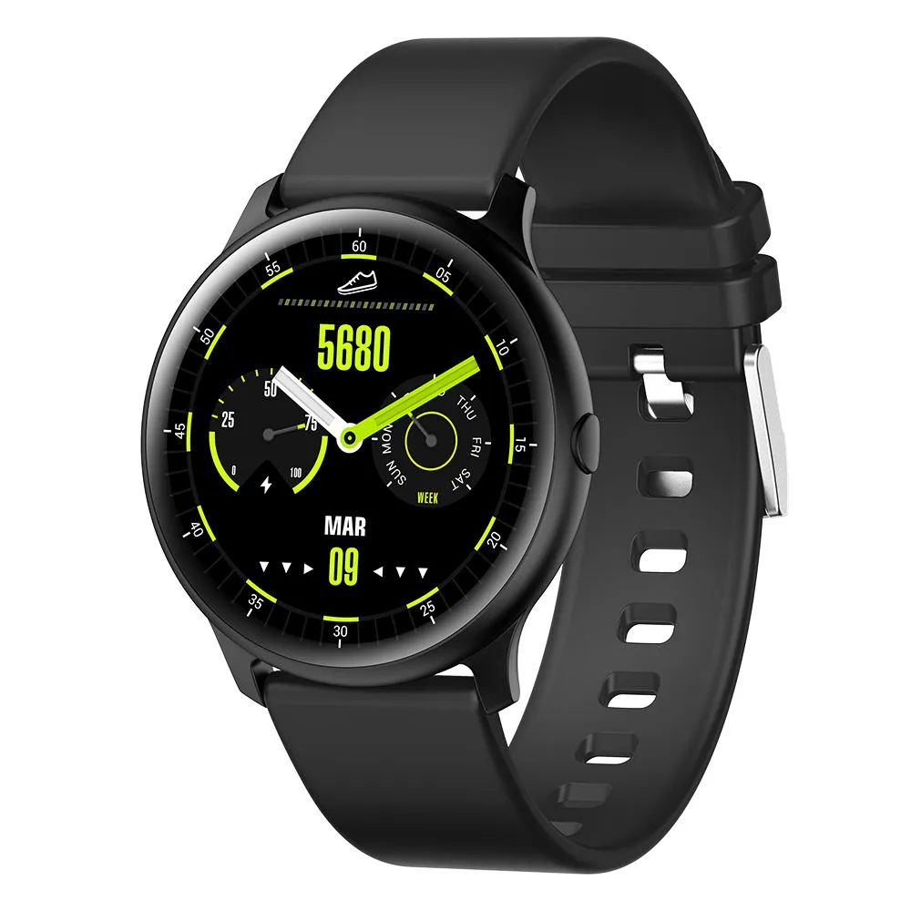 KW13 SMART WACK IP68 Vattentät blodtryck Smartwatch Hevert Monitor Fitness Tracker Sport Intelligent armband för Andriod med detaljhandelslådan