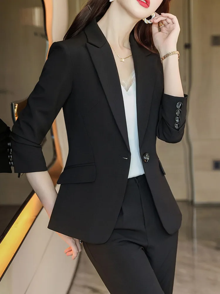 Allence Blazer Femme Élégant - Veste De Costume Slim Fit Chic Pour Bureau Et Quotidien