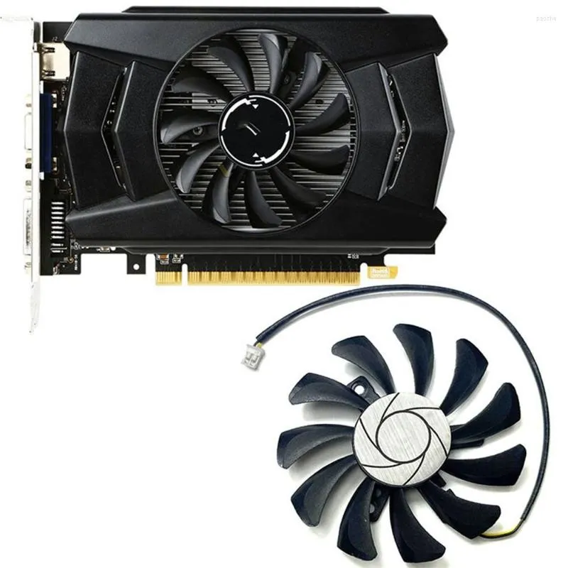 Datorkylningar för MSI GeForce GTX 750TI 750 N740 1GB ITX Grafikkortfläkt 75mm HA8010H12F-Z 2PIN COOLING