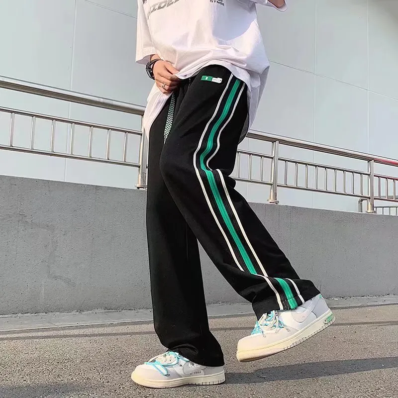 Mens Ropa Stripe Joggers Baggy Tracksuit Pants Daily Casual Korean Fashion  Sweatpants For Students And Women Long Side Stripe Trousers Pantalon 230303  From Bai05, $18.74