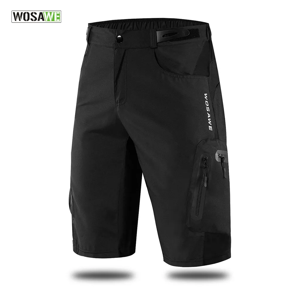 Shorts de cyclisme WOSAWE Shorts de VTT pour hommes en plein air Motocross Vélo Pantalon court Respirant Coupe ample pour la course à pied Vélo Shorts de cyclisme Ciclismo 230306