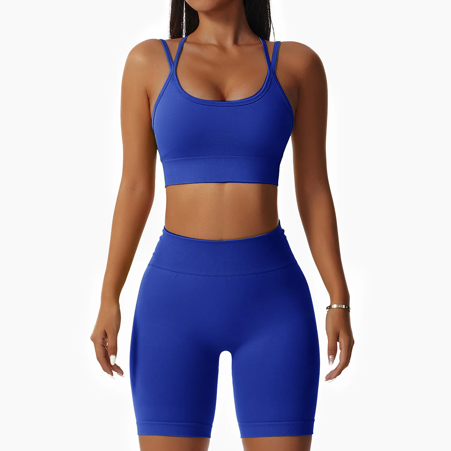 Outfits Yoga Seamless Yoga Set 2 zweiteilige Set Women Training Set weibliche Fitness Outfit