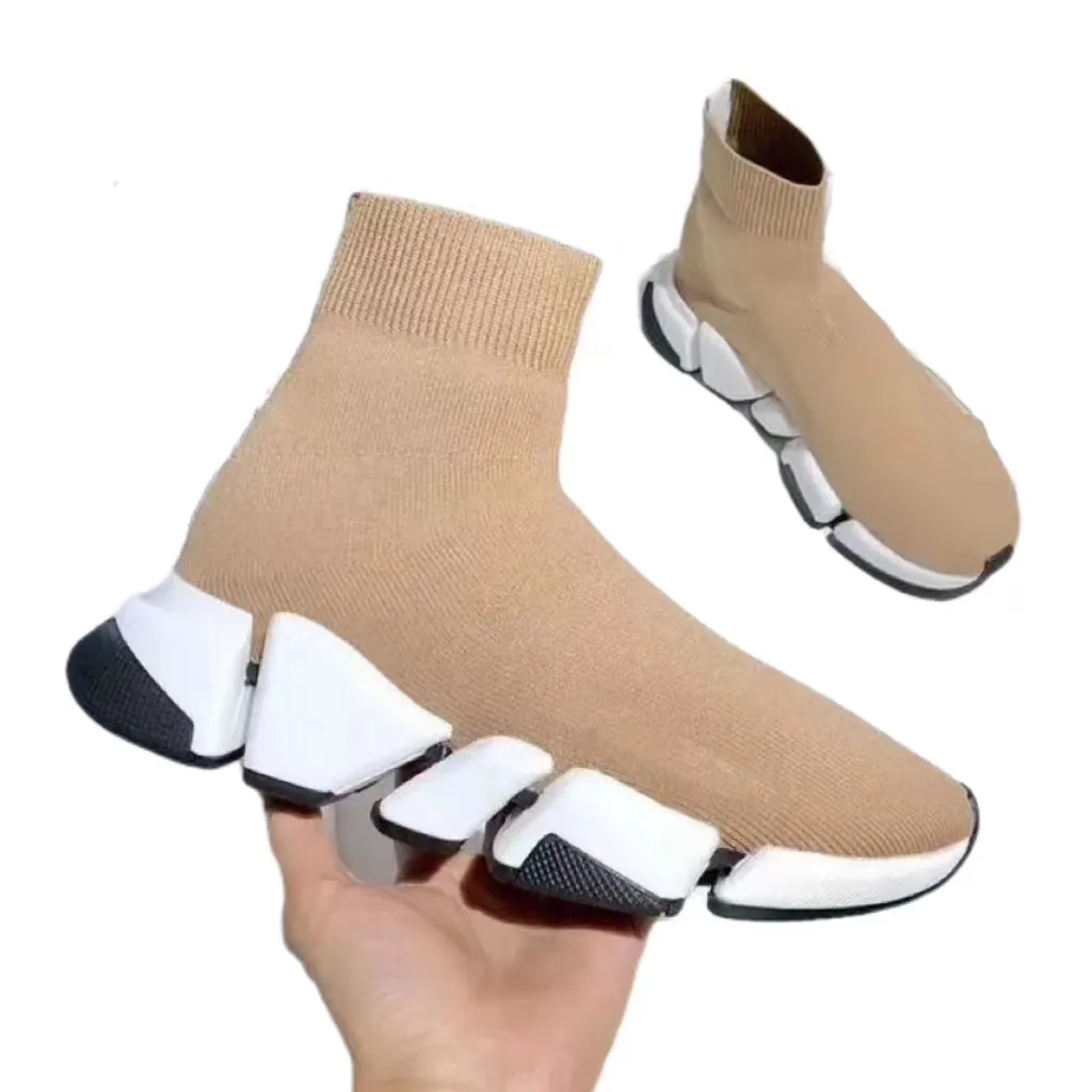 Sneakers Scarpe Fatte A Calza Scarpe Calze A Velocit� A Maglia Sneakers  Casual Piattaforma Trasparente Per