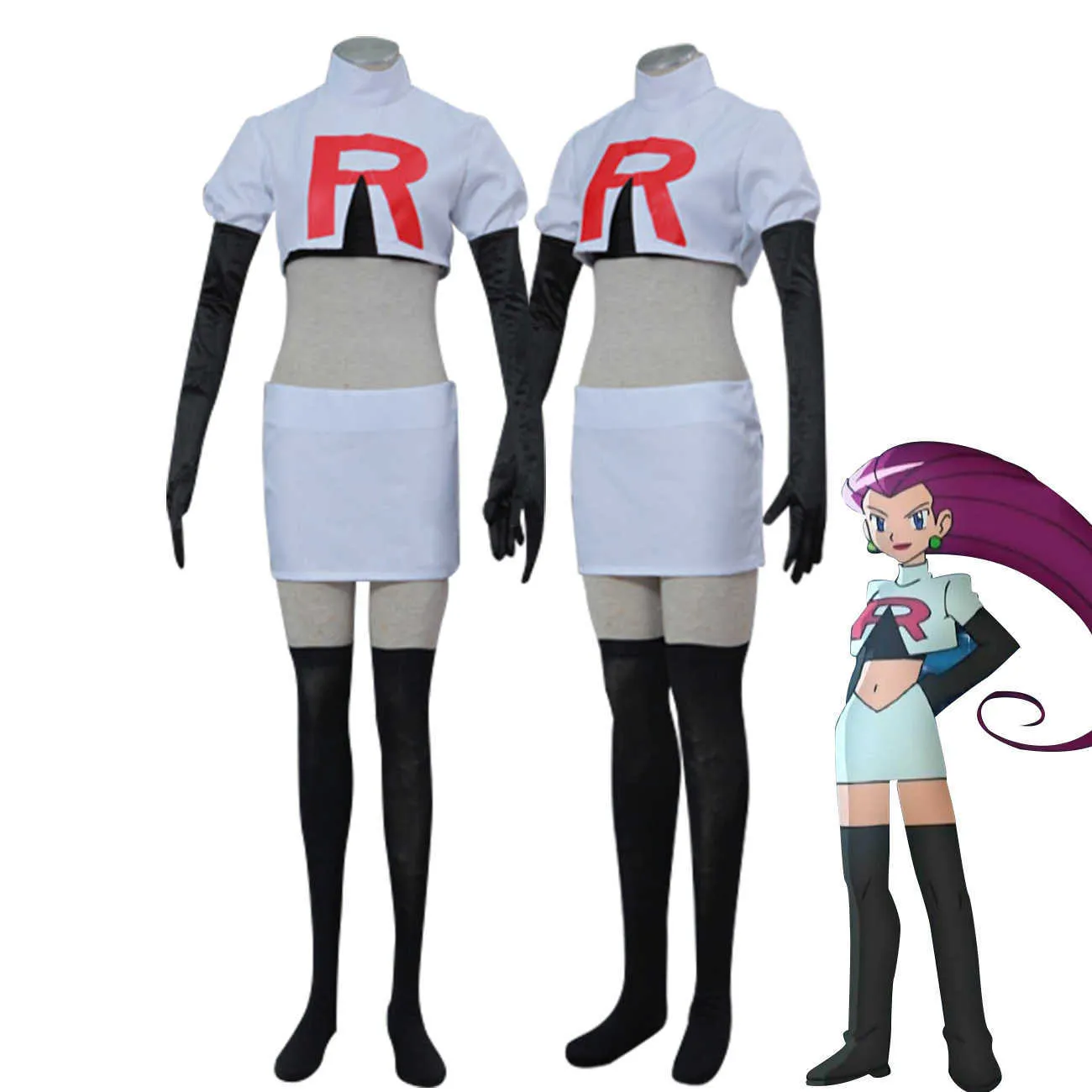 Team Rocket Jessie James Cosplay Costume Anime Jessie Musashi James Kojirou  Halloween Cosplay Full Set Women Men Z0301 Du 75,77 € | DHgate, image size:1300x1300