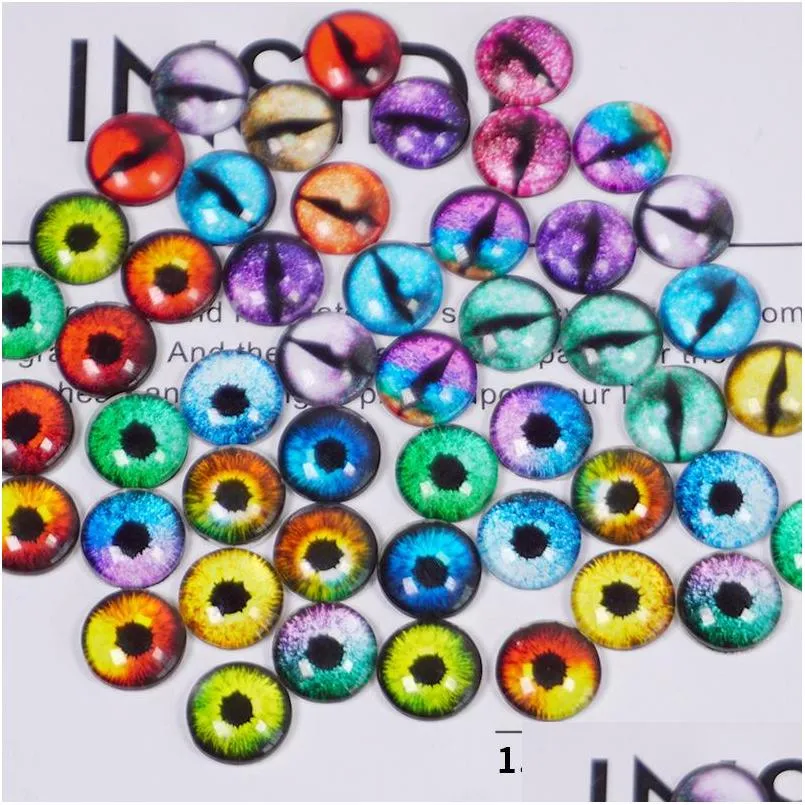 Abstandshalter 8 mm viele Farben zur Auswahl in Paris Drachenaugen runder Glascabochon Flatback Po Cameo Anhänger 50 Teile/los K05056 1654 Q2 Drop Dhkbb