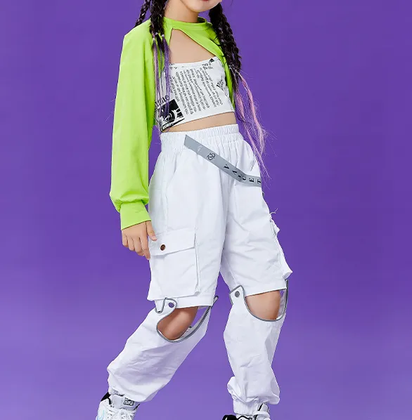 Stage Wear Kids Ballroom Hip Hop Dance Clothes Tops Tops Casual