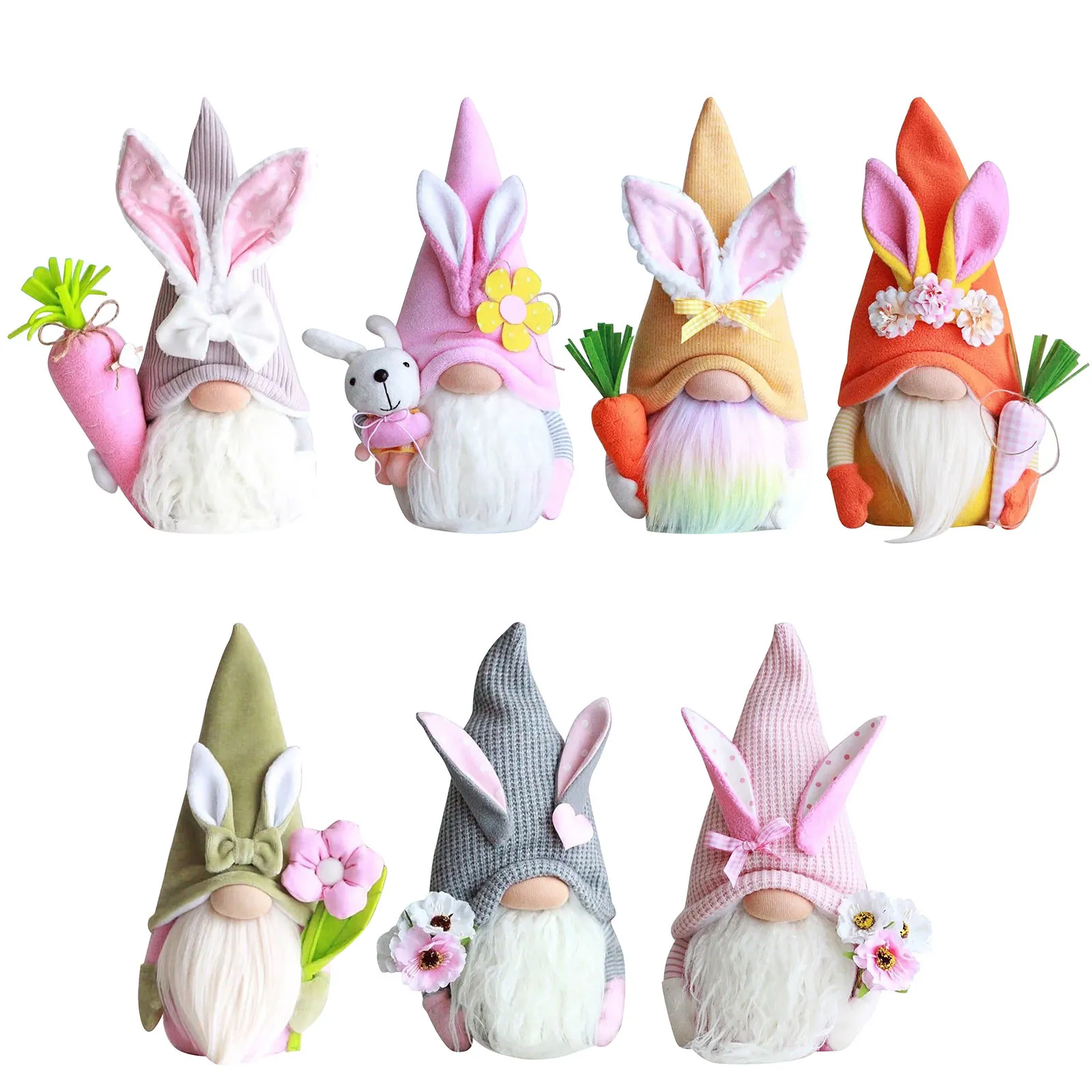 Festive Pâques Lapin Gnomes Décoration En Peluche Lapin Printemps Elfe Poupée Thème Fête Faveur Chasse Panier Stuffers Fillerll XBJK2303