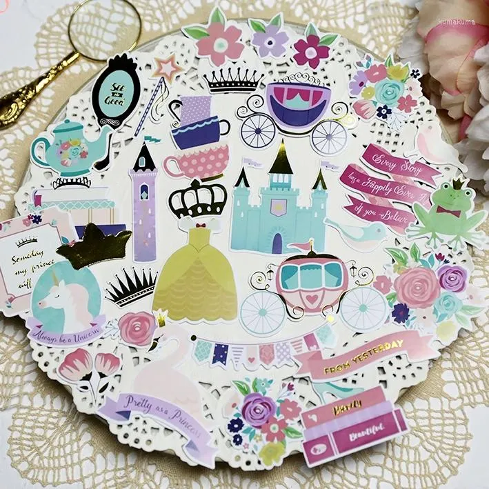 Opakowanie prezentów 34PCS Każda historia papierowy karton kroi naklejki do DIY Scrapbooking/PO dekoracja karty tworzenia rzemiosła