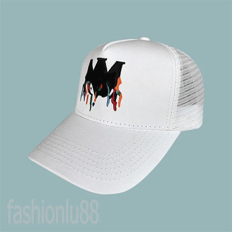 Przenośna modna baseballowa kapelusz designerski Zamontowane czapki czysty rozmiar koloru Regulowany klamra Snapbacks siatka oddychająca UV Truckers Hats Luksusowy kapelusz PJ032 B23