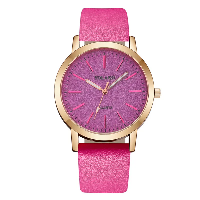 HBP Casual Womens Watch Fashion Purple Strap Ultra-Thin Quartz Watches Stainless Steel Bezel Business Ladies Wristwatches