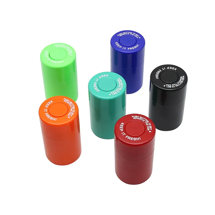 plastic 65*102mm smoking accessories rolled sealed herb tobacco pill case box jar 165ml air tight Waterproof storage dispplay box