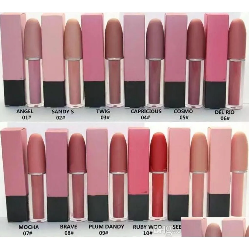 Lip Gloss 36pcs Matte Liquid Rouge /Lipstick 4.5G Twee verschillende kleuren drop levering gezondheid schoonheid make -up lippen dh9kf