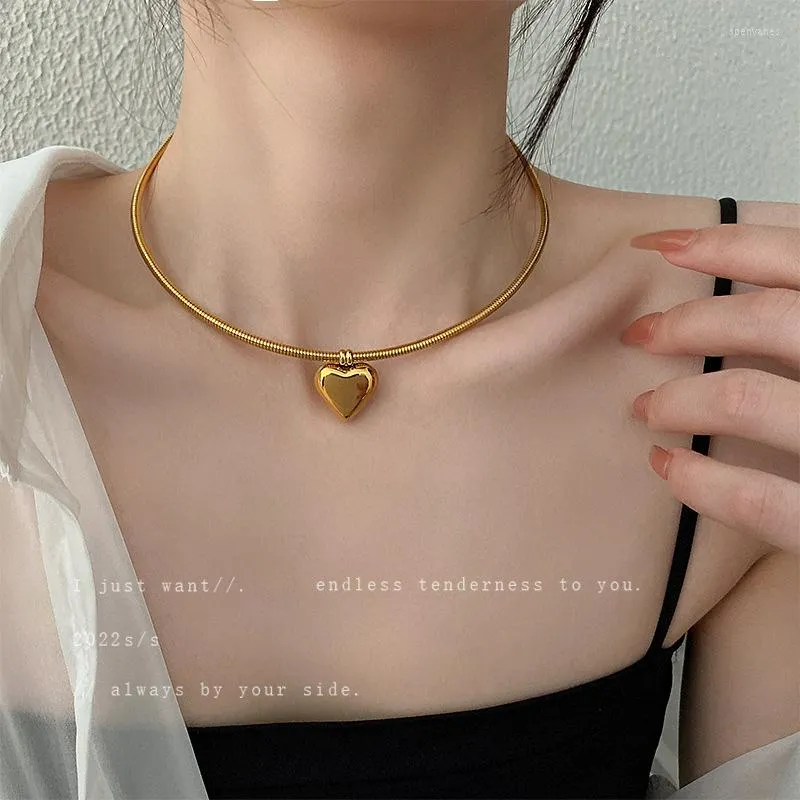 Chaînes ROPUHOV 2023 Titane Acier Métal Amour Aimant Collier Rétro Collier Simple Tempérament Bijoux Pour Femmes