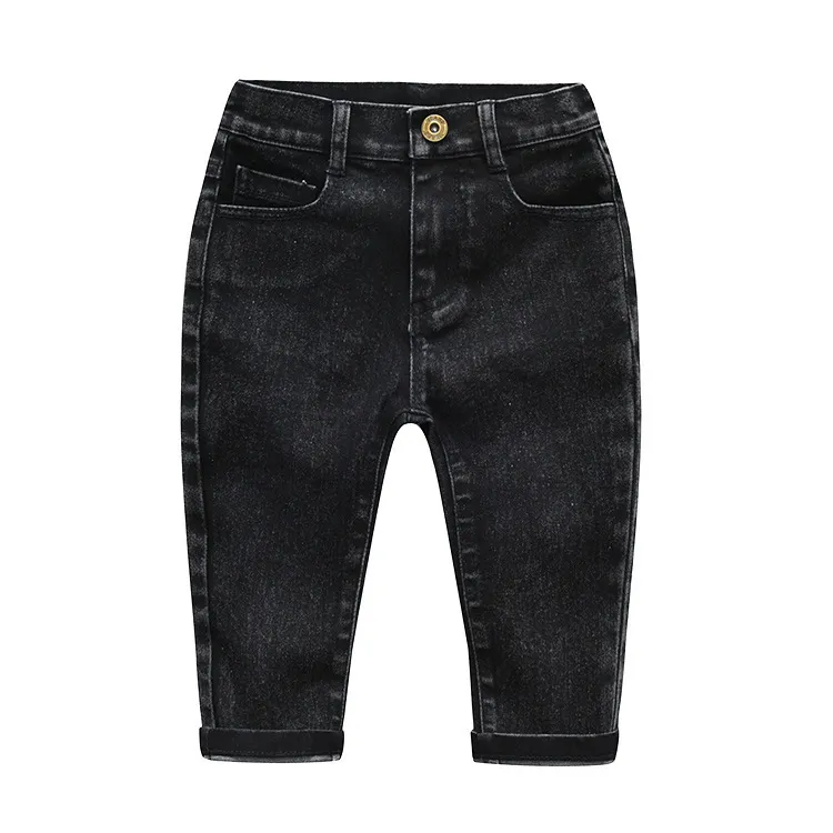 Jeans barn pojkar stickade byxor jeans vår sommar hösten hög kvalitet casual byxor barn baby pojke flickor jeans 3-8 år 230306