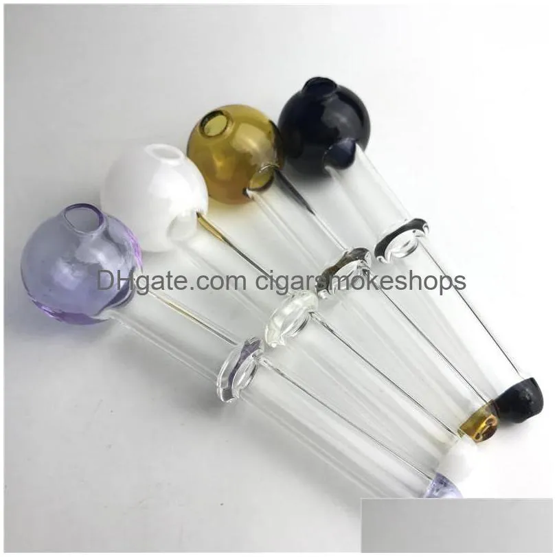 Smoking Pipes Xl Big Bowls Glass Oil Burner Pipe 4.8 Inch Thick Pyrex Colorf Hand Drop Delivery Home Garden Household Sundries Access Dhld7