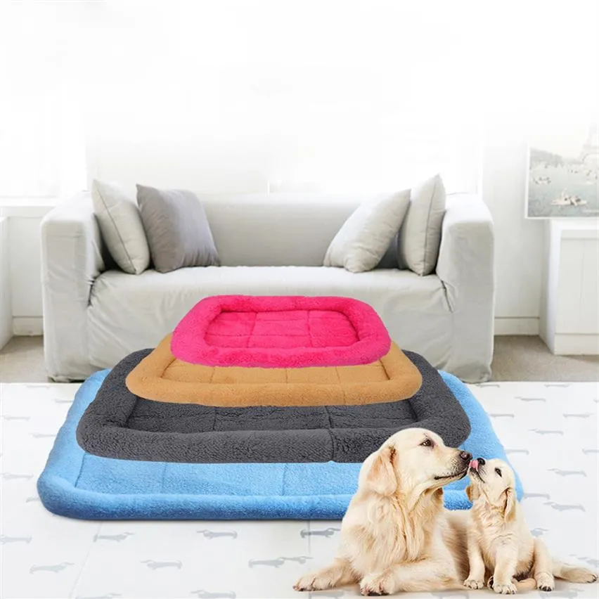 S-XL Bed Bed Bed Bed Mat Warm Fleece Casa Ninho de outono Sofá de inverno Pet Cushion Toalha de capa de canil para Cat Lounger277L