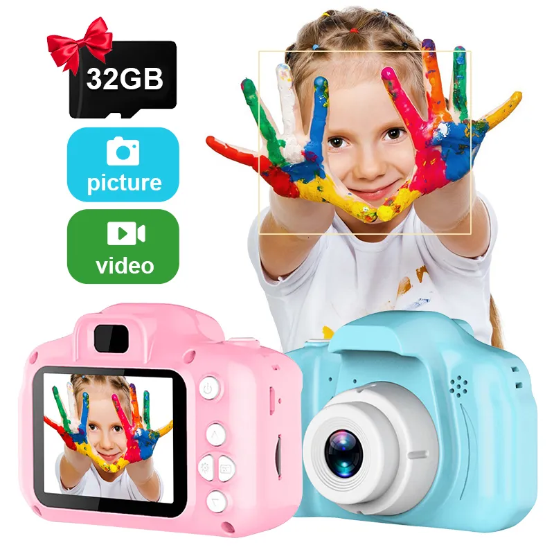 おもちゃカメラキッズ子供のためのミニ教育おもちゃベビーギフト誕生日ギフトデジタル1080pプロジェクションビデオカメラ230307