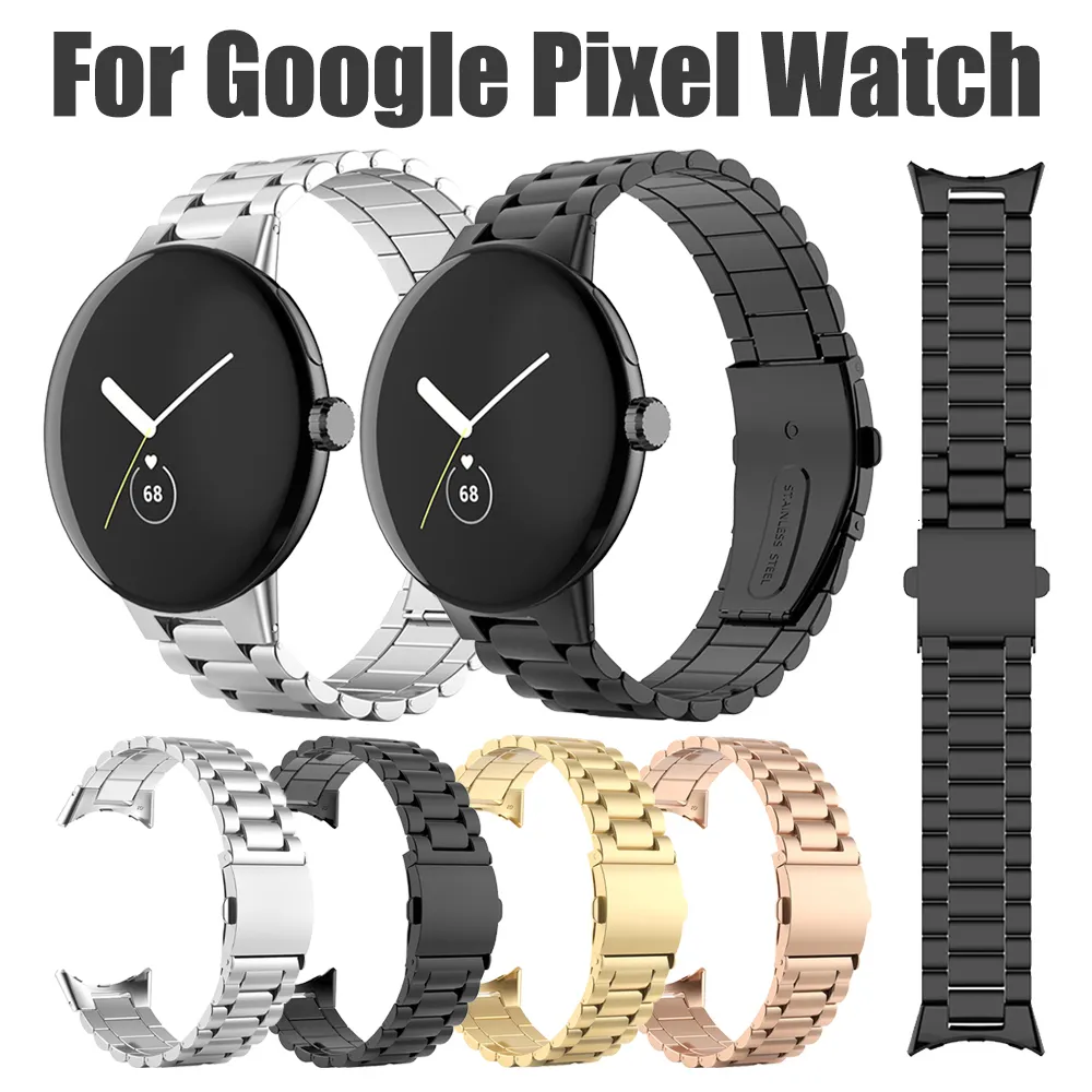 Cinturini per orologi No Gaps Classic Buckle Cinturino in acciaio inossidabile in metallo per cinturino Google Pixel per cinturino di ricambio per bracciale Pixel 230307
