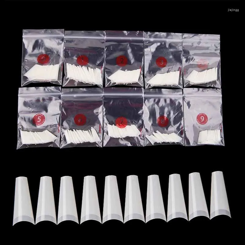 False Nails 500PCS Professional Fake Long Ballerina Full Half French Acrylic Nail Tips Square Head Tip Nature Manicure Set