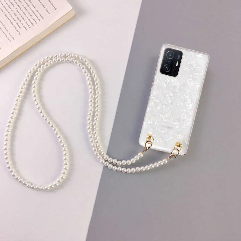 Breloques pour téléphone portable Mi11T, étui avec lanière en perles pour Pro POCO X3 F2 F3 M2 M3 M4 X4 NFC Mi 11T 11 Lite, housse de chaîne