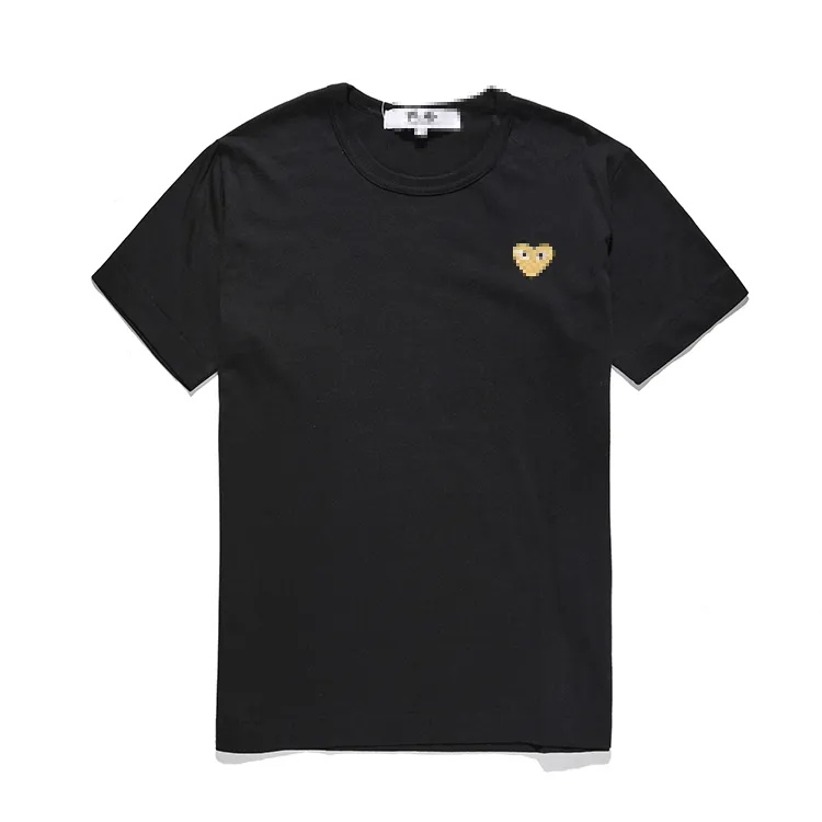 Designer TEE Heren T-shirts Gouden Hart Com Des Garcons Play Dames T-shirt XL Merk Zwart Nieuw