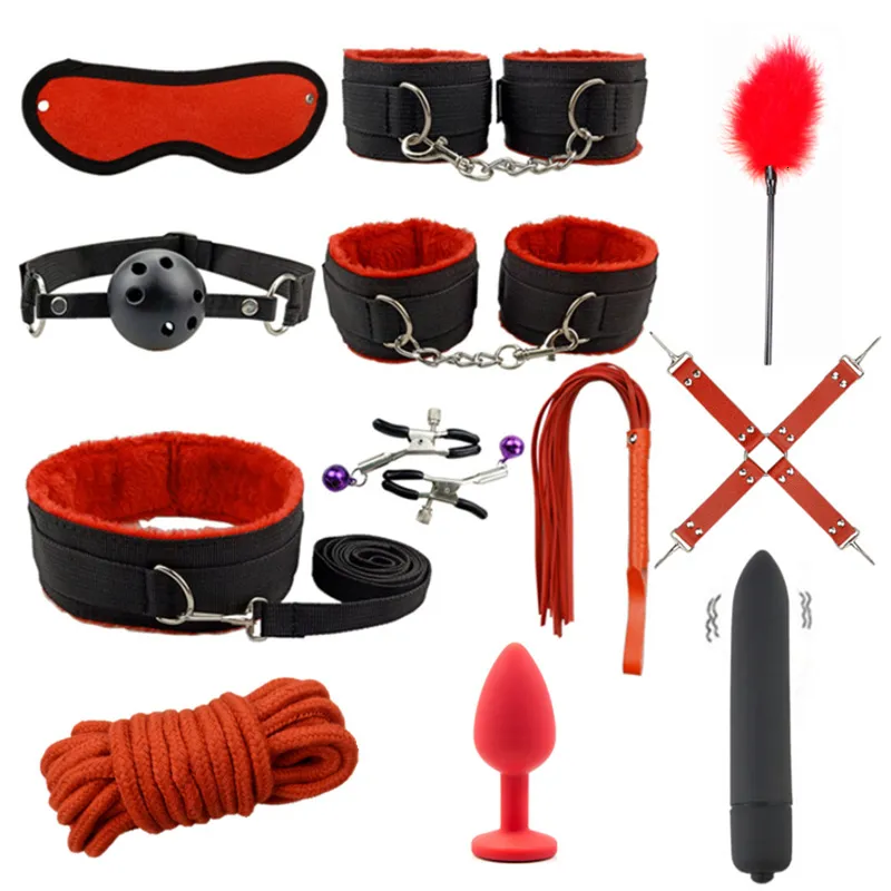 Erwachsene Spielzeug SM Sex Produkte Frauen Bdsm Kits Bondage Ausrüstung Kragen Peitsche Butt Plug Erotische Spiele Handschellen für s 230307