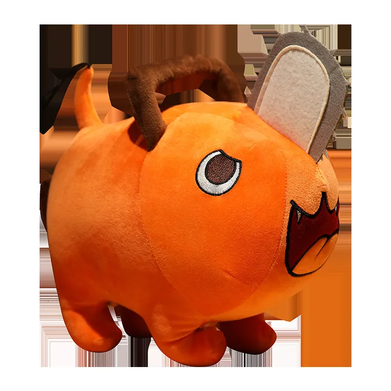 플러시 인형 1pc 25/40cm 크리에이티브 전기 톱 남자 인형 인형 플러시 장난감 만화 Pochita Orange Dog Billow 소프트 장난감 어린이 생일 선물 230307