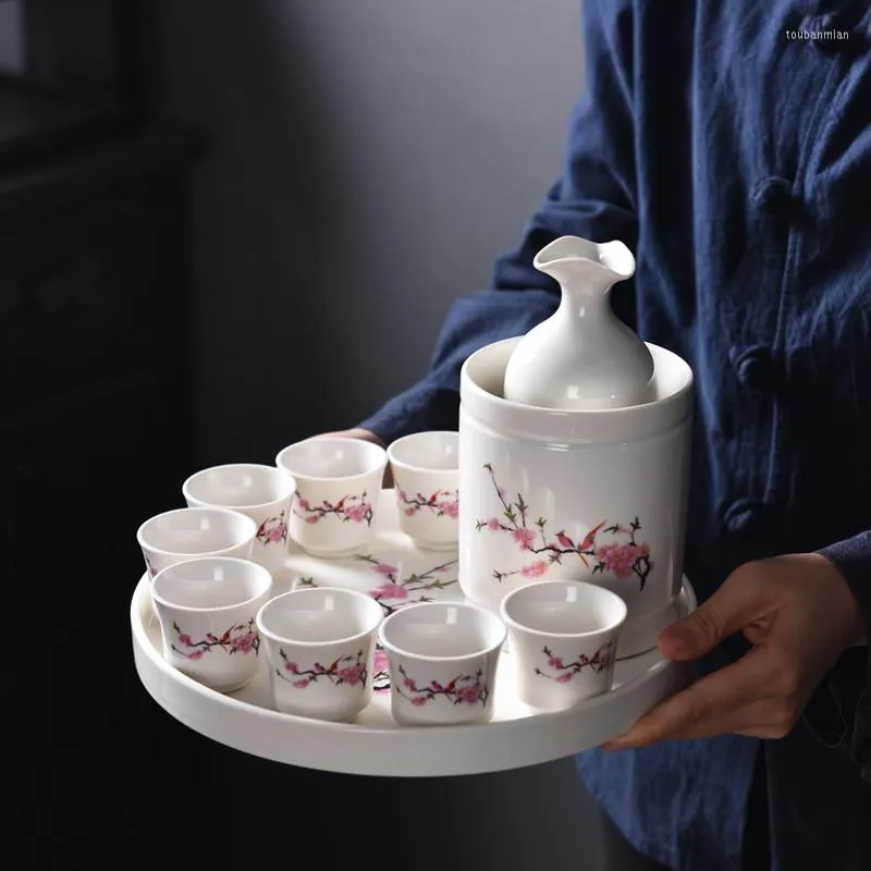 Hip Flksks Ceramics Flask Set Classic в японском стиле ретро -творческий подарок для мужчин Locorera Table Supplies
