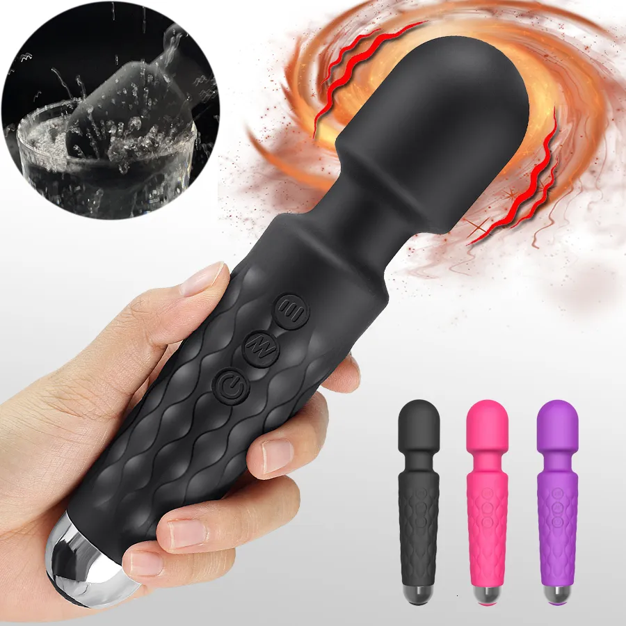 Vibrateurs Vibromasseur puissant godes sans fil AV bâton baguette magique pour les femmes stimulateur de Clitoris masseur de point G masturbateur jouets sexuels adultes 230307