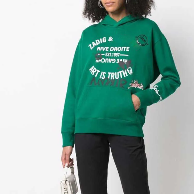 Green designer sweatshirt top