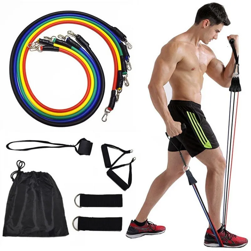 Motstånd Bands Bodybuilding Gym Rubber Sport Elastic Fitness Sporttillbehör Portable Equipment 50 kg Tejp 230307