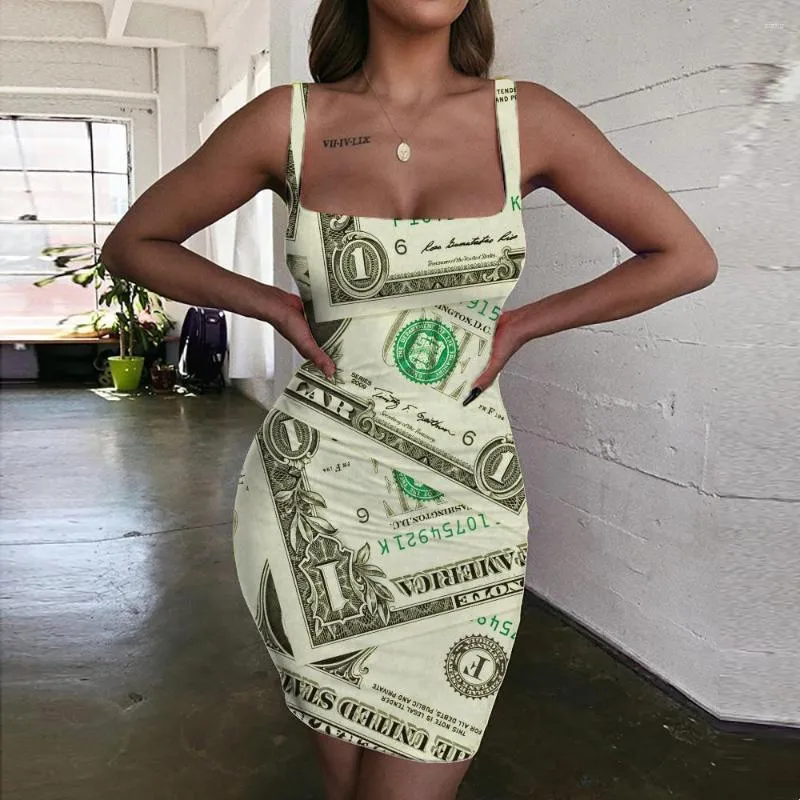 Money print bodycon clearance dress