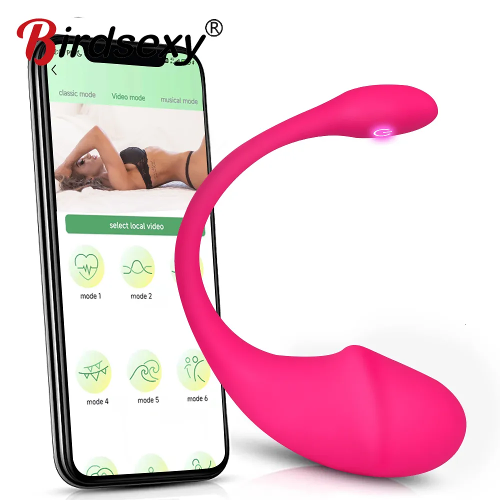 Vibrators Wireless Bluetooth G Spot Dildo Vibrator for Women APP Remote Control Wear Vibrating Egg Clit Female Panties Sex Toys Adults 230307