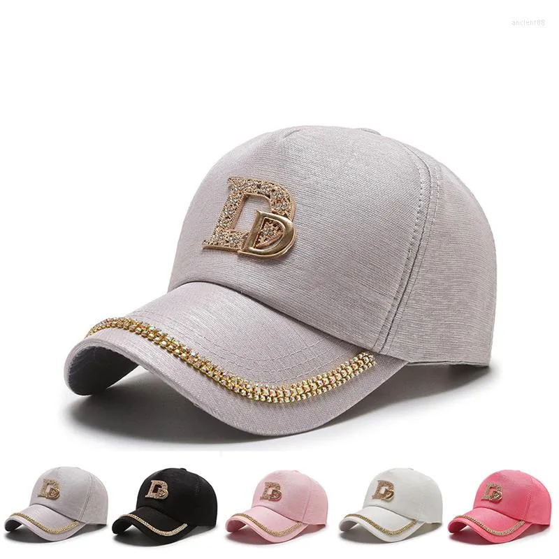 Ball Caps Golden Fashion Diamond Letters Trapstar Baseball pour femmes hommes en plein air Visors sport Snack Cap Sun Hat Gorras Hombre