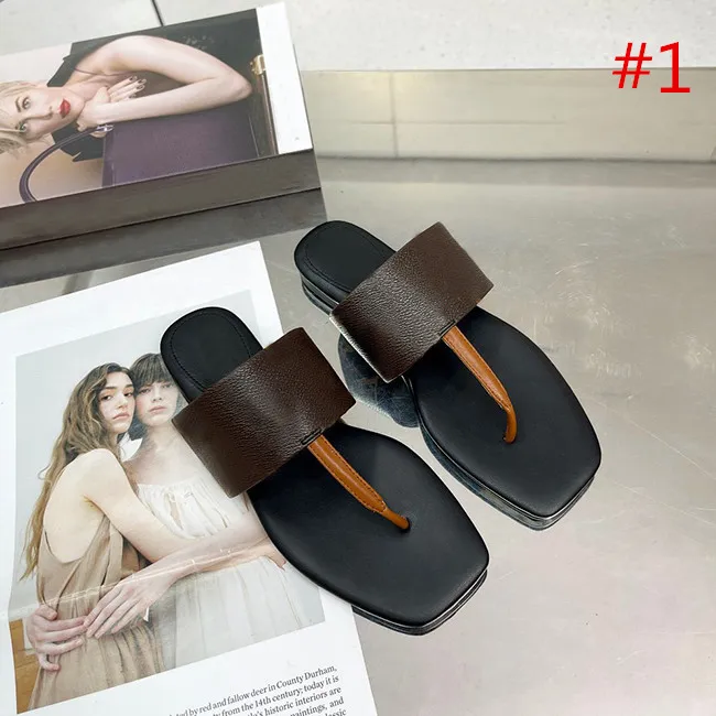 2023 Sandalias para mujer Flip-Flop Zapatillas de moda de alta calidad Sandalias clásicas de moda Zapatillas Pisos Zapatillas Eu 35-42 con caja
