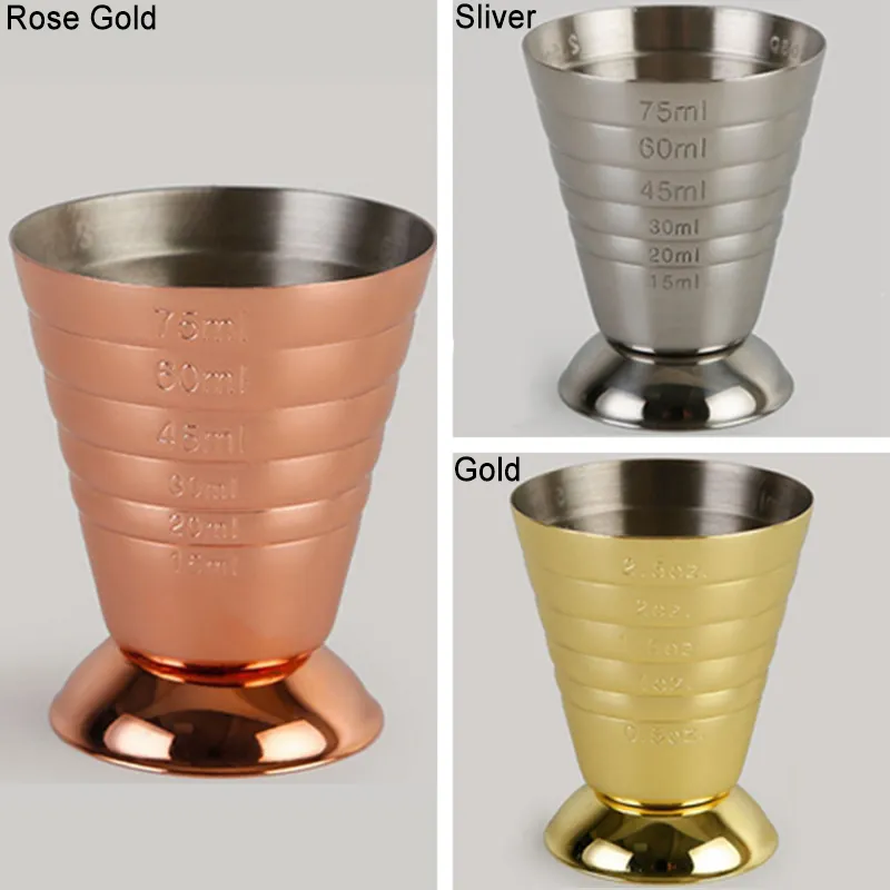 Hi  Stainless Steel Cocktail Jigger - 75ml Bar Measuring Cup for