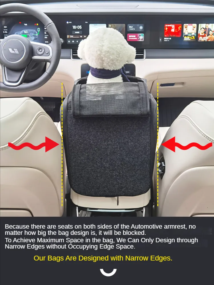 Siège de voiture pour chien avec coussin épais, lit de transport