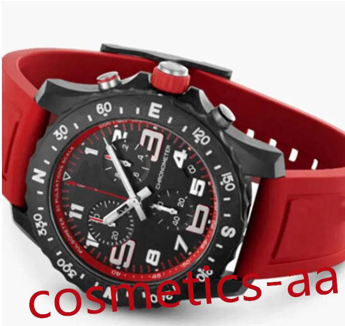 6色の贅沢なメンズウォッチジャパンスーパークォーツエンデュランスプロクロノグラフ48mmアベンジャーハリケーンベビーブルーラバー1884メンズウォッチハードエックスガラス腕時計