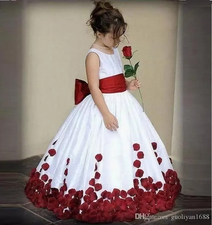 Pinkess Pageant encantador Vestidos de niña de flores Vestido para niños Vestido para niños Vestido para niños