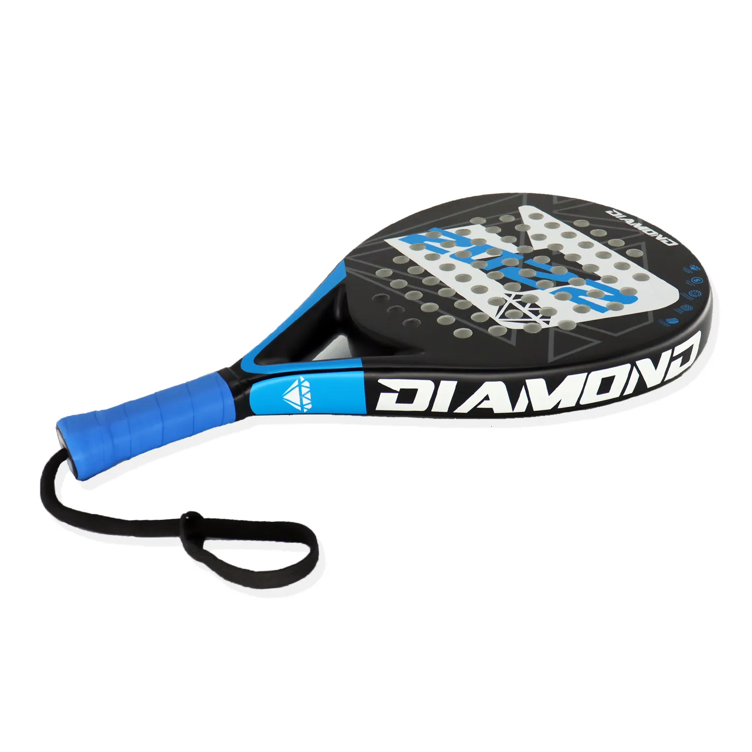 Raqueta de pádel de tenis con superficie de fibra de carbono con núcleo de  espuma flexible de EVA con forma de diamante en forma de diamante POP palas