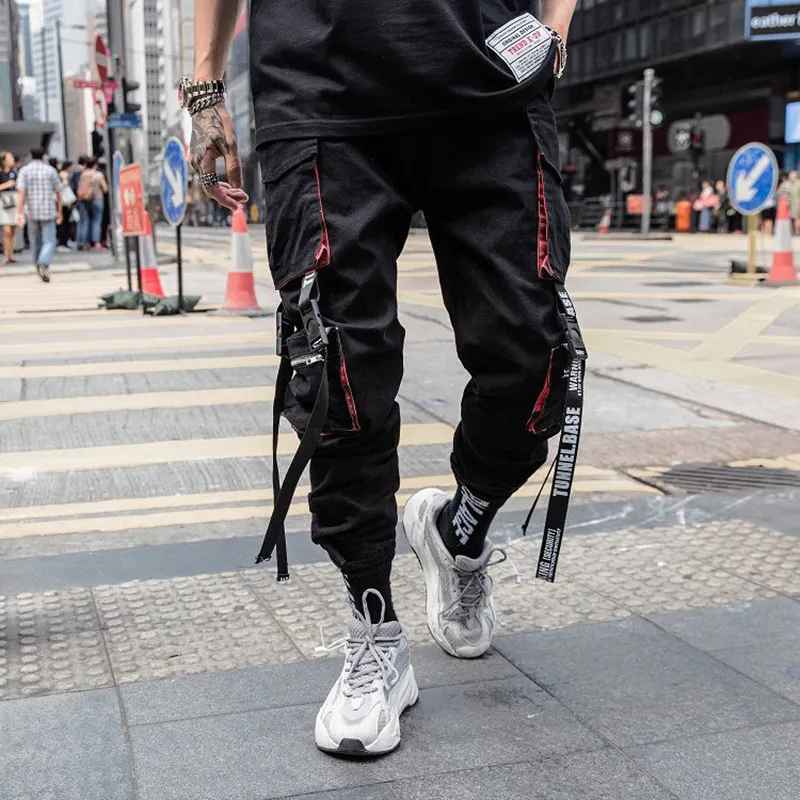 Mens Pants High Street Jogger Hip Hop Haren Harajuku несколько карманов женская грузовая тактика повседневная Techwea 230307