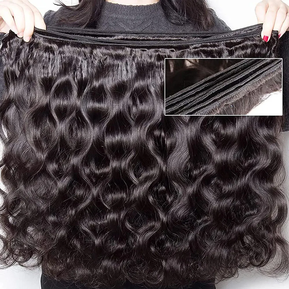 Human hair extensions double weft cheap