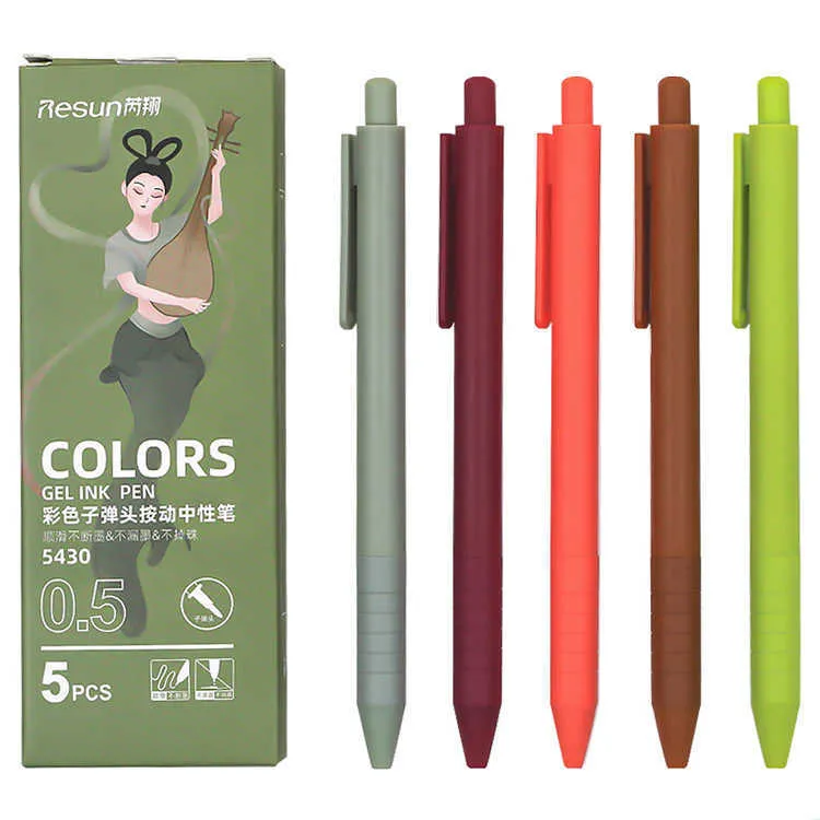 Wholesale Morandi Color Morandi Gel Pens Set Of 5 With 0.5mm Refills For  Fine Point Writing Ideal For School And Office Stationery Supplies J230306  From Us_oregon, $24.09