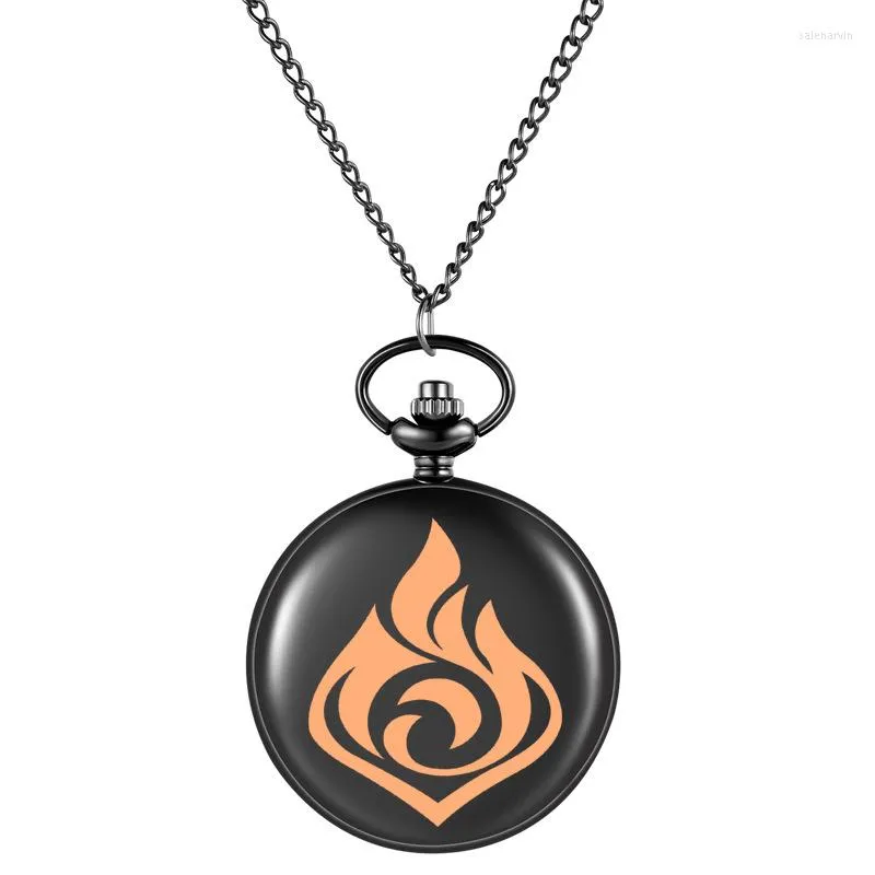 Pendant Necklaces Wholesale 1 Pcs 2023 Genshin Impact Quartz Watch Alloy Neck Accessories For Women Men Jewelry Cosplay Gifts