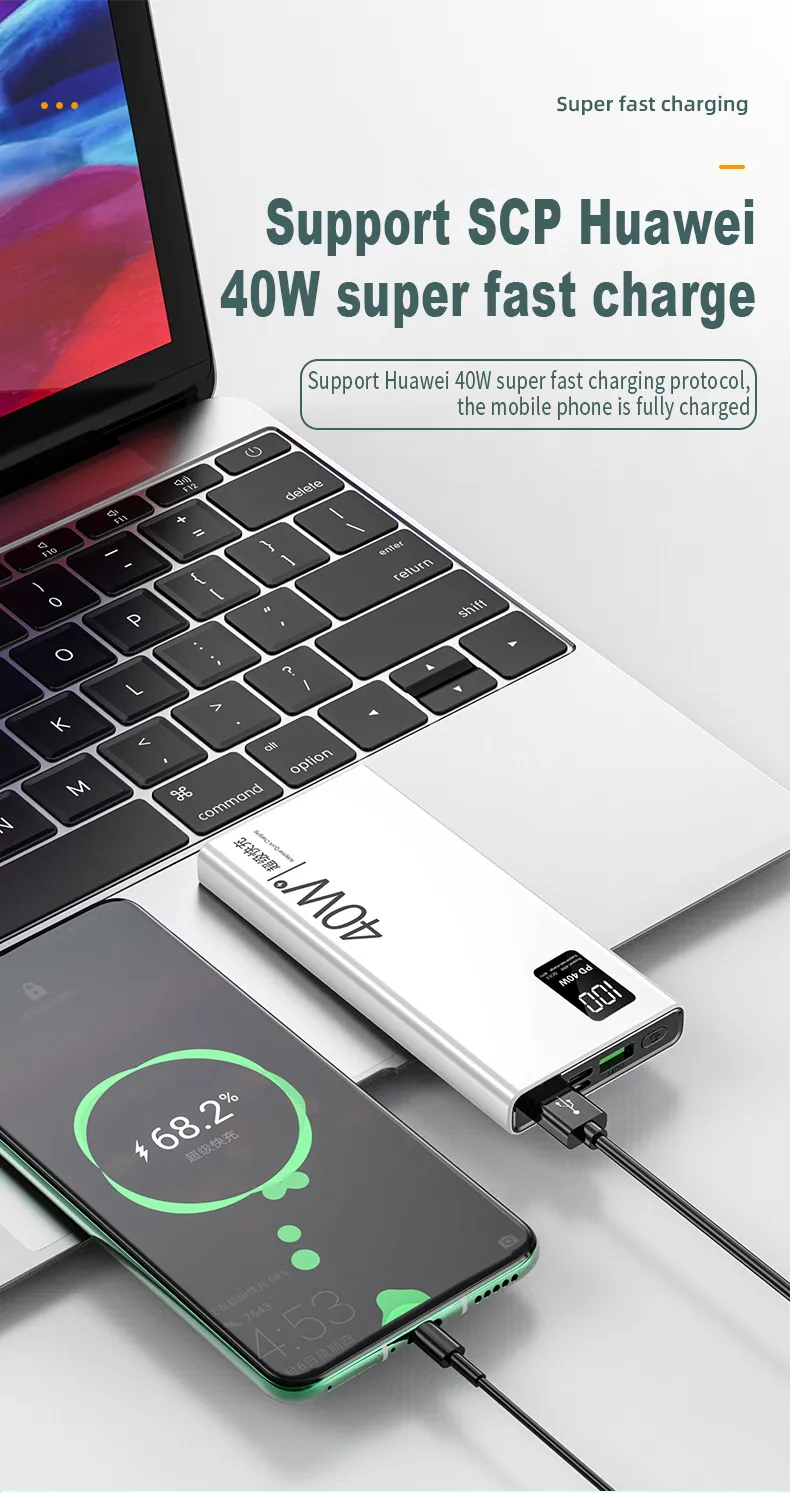 Hot PD40W Super Fast Charging Power Bank Portable... From Powerorder ...