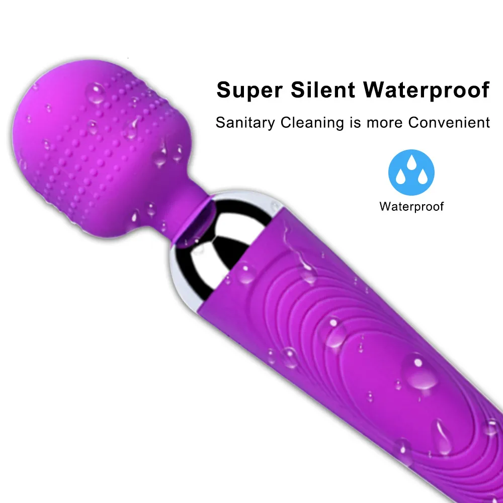 Powerful Silicone Vibrator Wand with 20 Vibration Patterns USB Rechargeable  7.87  1.77 in from Dhgate Vibrators - price 28.75