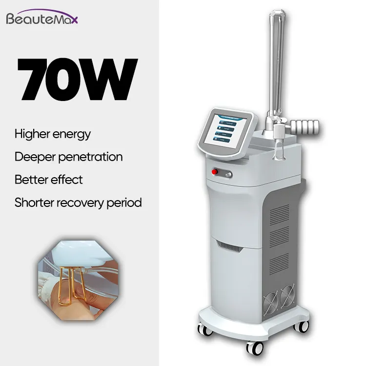 Machine Laser de dermatologie 70w, traitement de l'acné, blanchiment, élimination des rides, Laser CO2 fractionné, équipement de beauté Rf