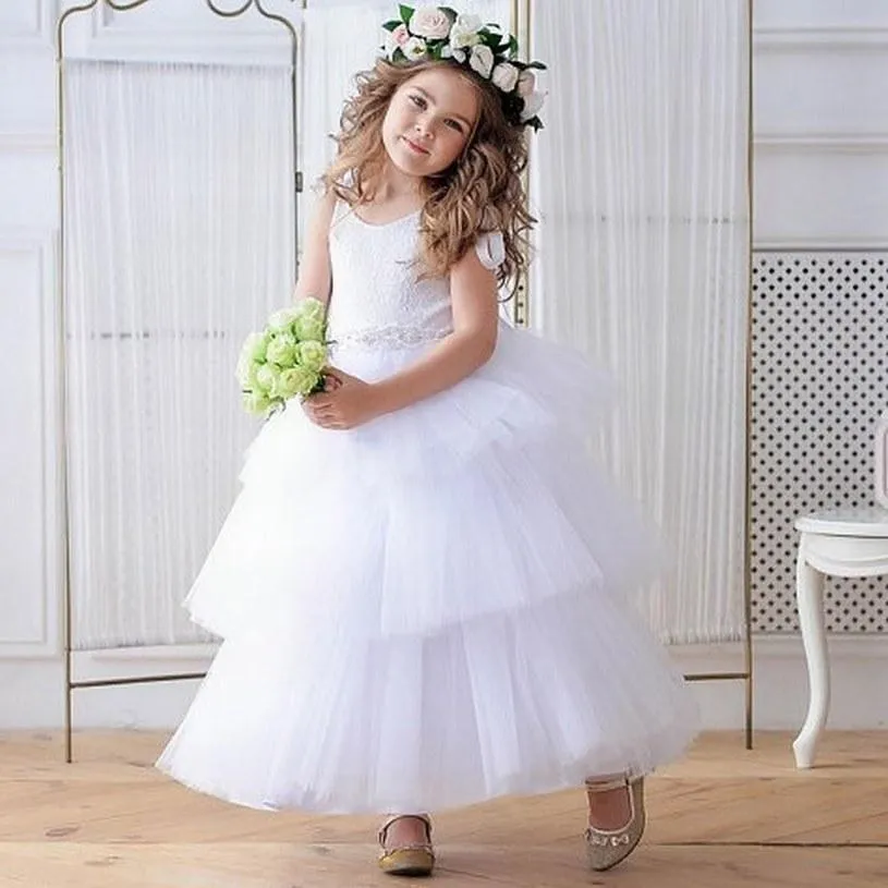 Charming Princess Pageant Flower Girl Dress Kids Wedding Party Birthday Bridesmaid Prom Children Gown GNA12